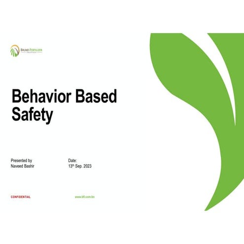 Behavioral based safety requirements presentation