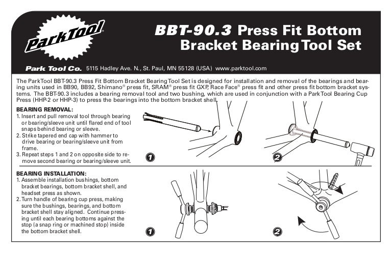 NEW Park Tool BBT-90.3 PressFit Bottom Bracket Bearing Tool Set