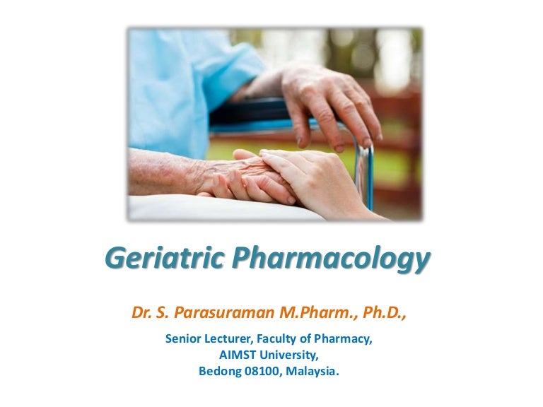 Geriatric pharmacology Introduction