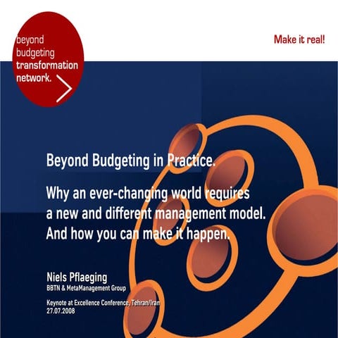 Keynote (EN): Beyond Budgeting in Practice, at Quality & Excellence Conferenc...