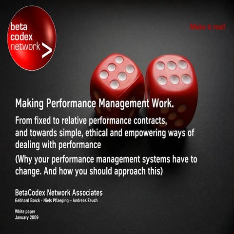 BetaCodex10 - Making Performance Management Work