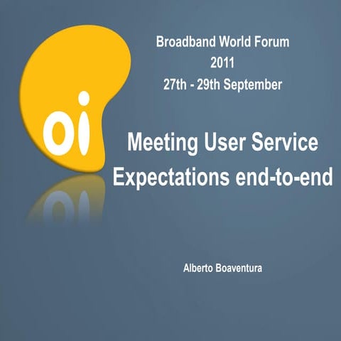 Bbwf 2011   Meeting User Service Expectations E2e V2.0