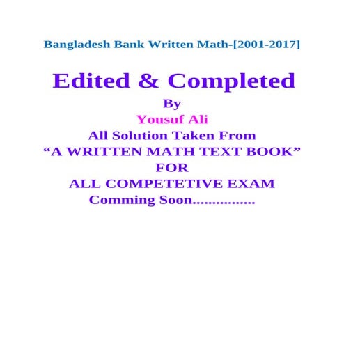 Bb written math [www.onlinebcs.com] | PDF