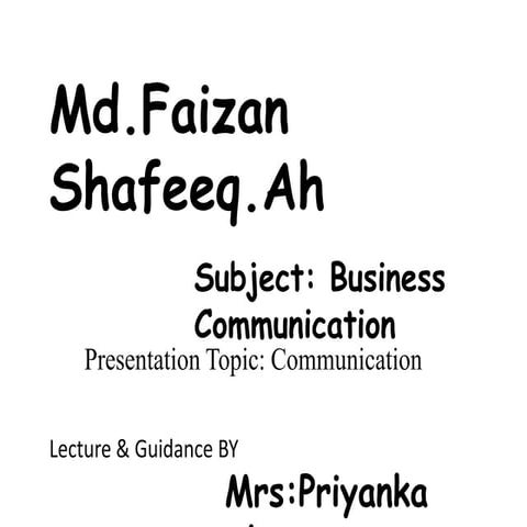 Business Communication and Its type