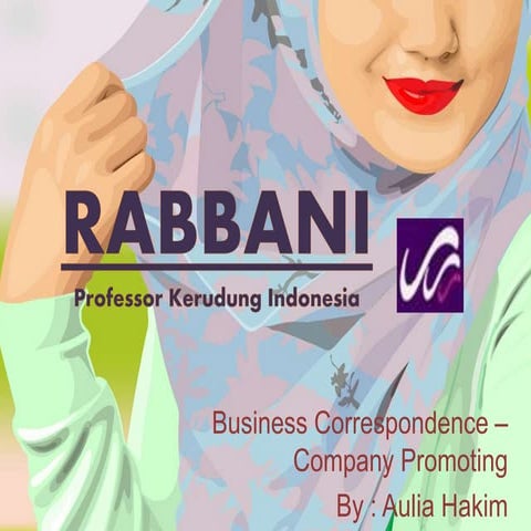 Business Correspondence: Example of Company Promoting 