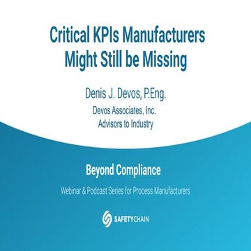 Critical KPIs Manufacturers Are Missing