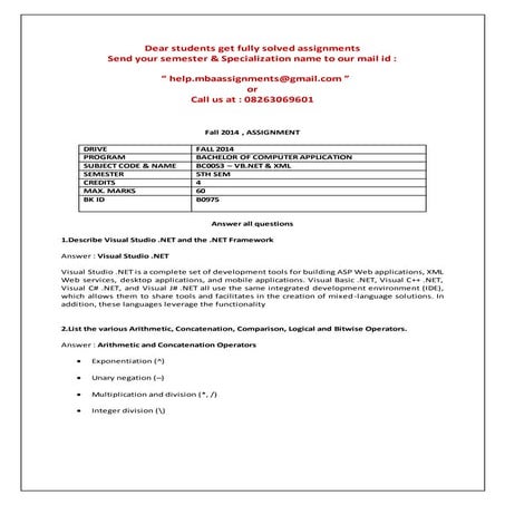 Bc0053 – vb.net & xml