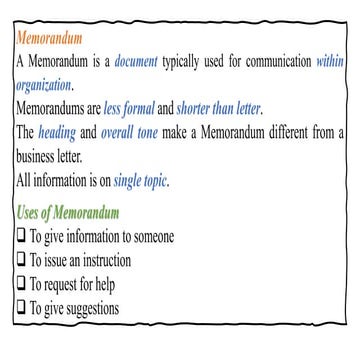 Comprehensive Guide to Writing Effective Organizational Memorandums | PDF
