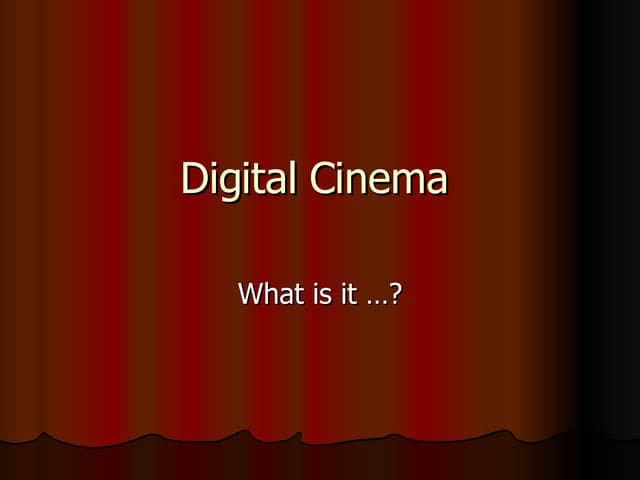 Bc1001   Digital Cinema