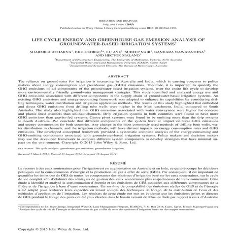 Review of performance evaluation of canal irrigation system | PDF