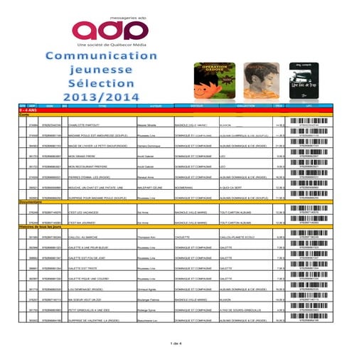 Nos livres de la Sélection 2013 de Communication-Jeunesse