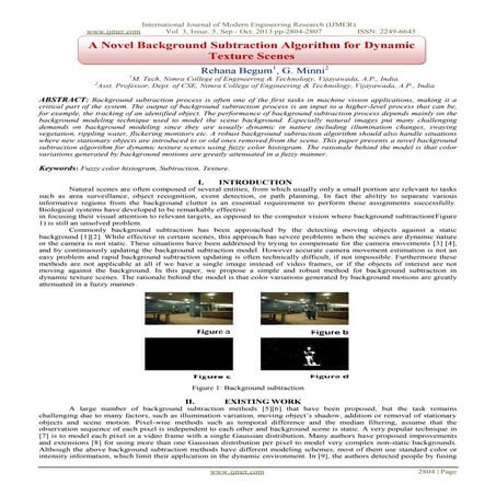 A Novel Background Subtraction Algorithm for Dynamic Texture Scenes