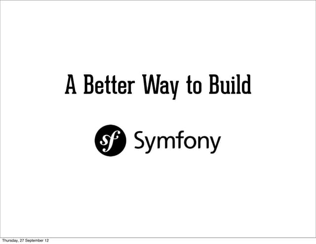 Symfony - Introduction