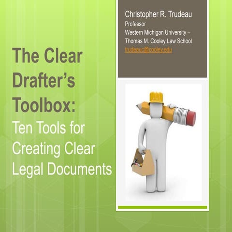 The Clear Drafters Toolbox- 10 Tips for Creating Clear Docs