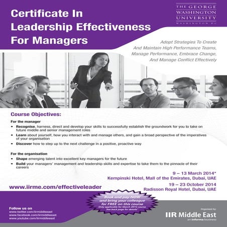 Certificate in Leadership Effectiveness for Managers
