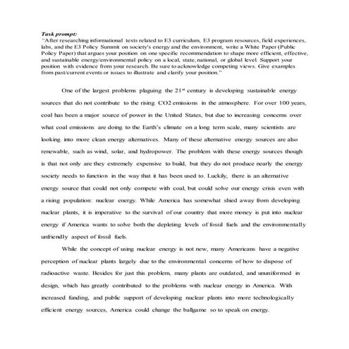 Nuclear Energy White Paper