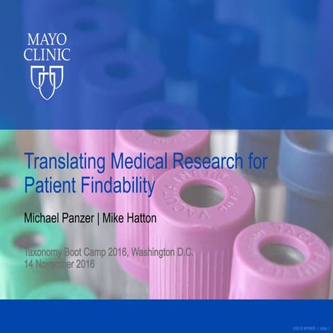 Translating Medical Research for Patient Findability