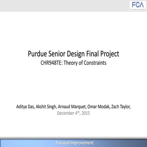 IE431 Final Presentation