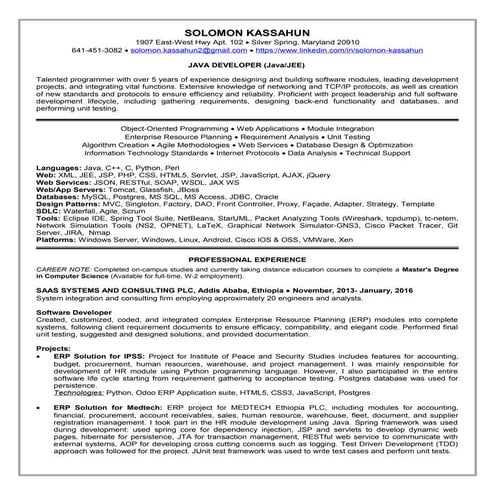 KASSAHUNSolomonResume