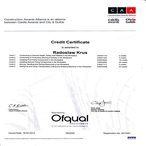 HNC certificate 1