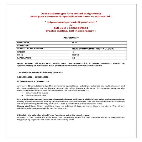 Bca1040   digital logic