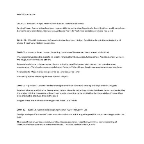 SNapon_Work Experience Report_2015 | PDF