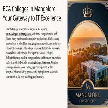BCA Colleges in Mangalore Your Gateway to IT Excellence PPT