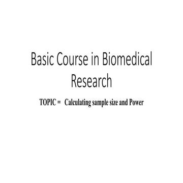 BCBR Calculating sample size and power BCBR ppt