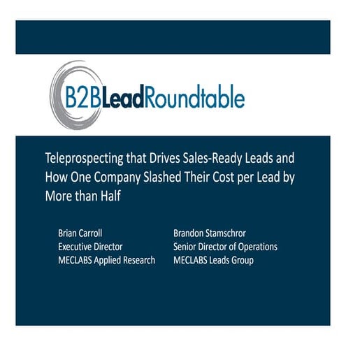 How One Company Slashed Their Cost per Lead by More than Half 