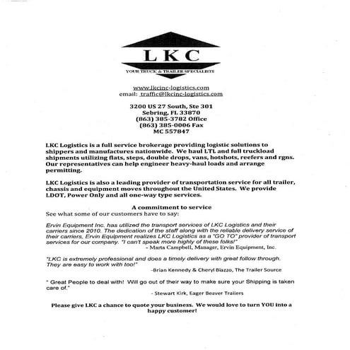 logistics sales packet | PDF