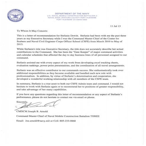 Command Master Chief Arnold Reference Letter.PDF