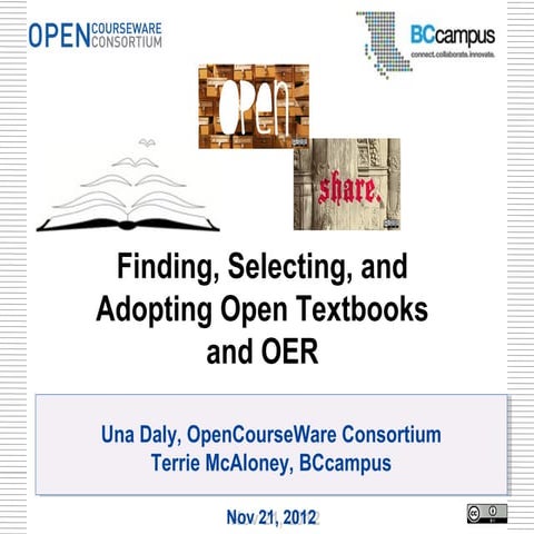 BCcampus: Finding, Selecting, and Adopting Open Textbooks and OER
