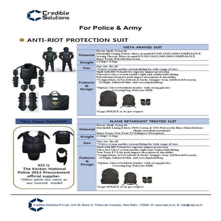 CSPL  Catalogue for Police and Army