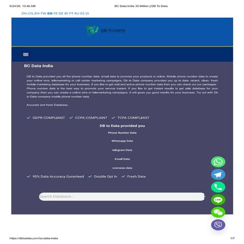 BC Data India BC data India is a special tool that helps | PDF