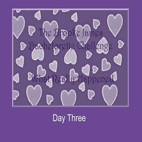 Brooke James' Bachelorette Challenge- Day Three