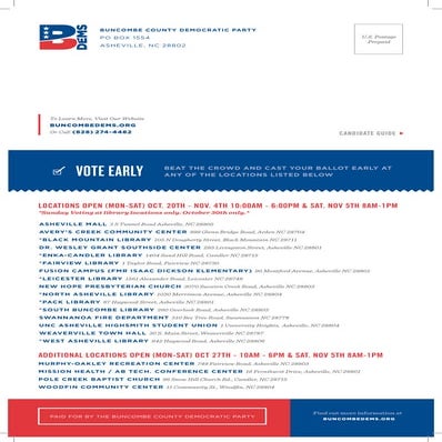 2016 Candidate Guide and Early Voting Guide