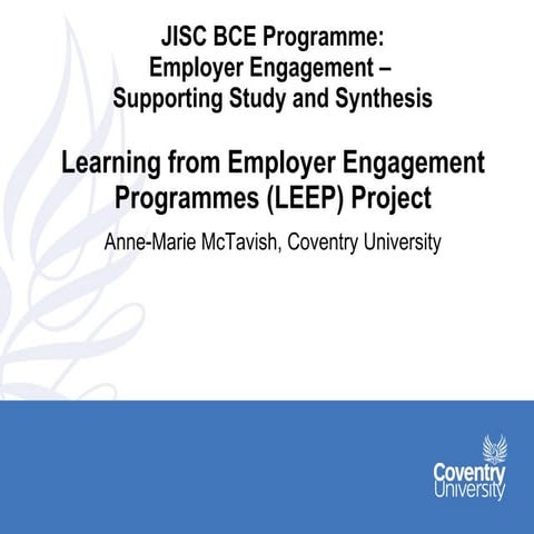 Employer Engagement - Supporting Study and Synthesis