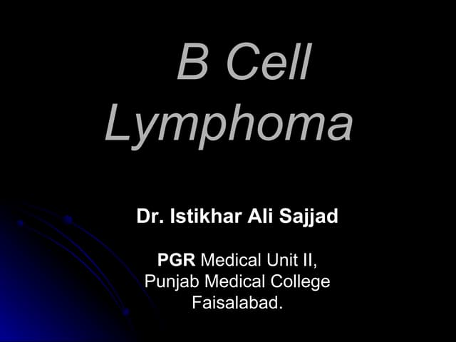 B cell lymphoma