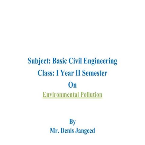 Basic Civil Engg Notes_Chapter-6_Environment Pollution & Engineering