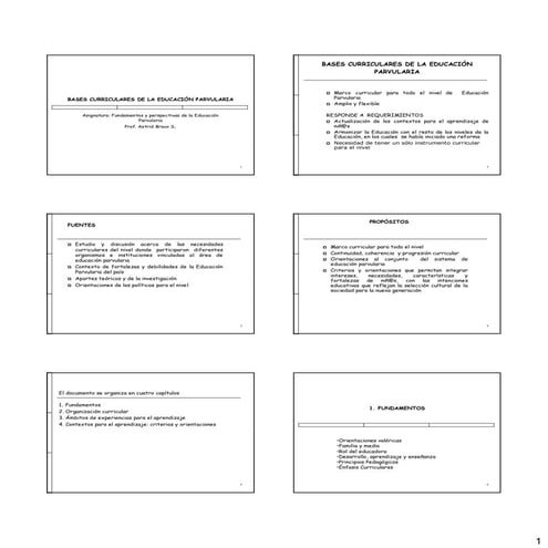 Bases curriculares de la educación parvularia | PPT