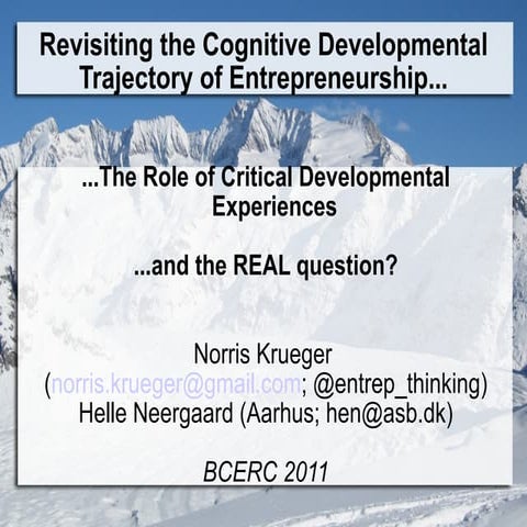 Impact of Entrepreneurship Training