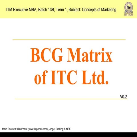 Marketing Concepts: BCG Matrix