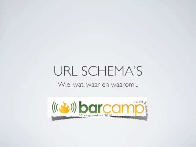 URL Structuren (Barcamp Genk 2010)
