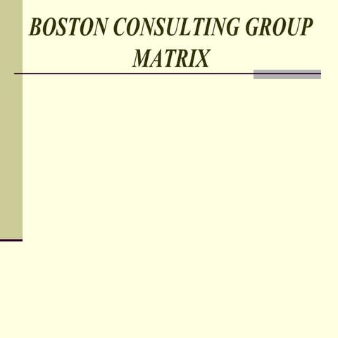 Bcg matrix 