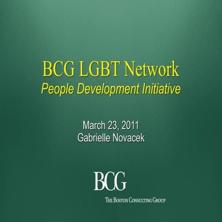 BCG Innovation Award - People Development Initiative | PDF