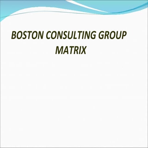 Bcg matrix