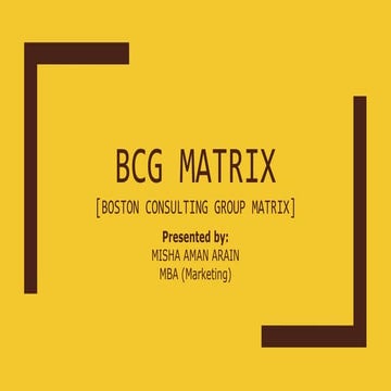 Bcg matrix
