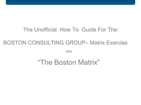 Bcg matrix and PLC | PPTX