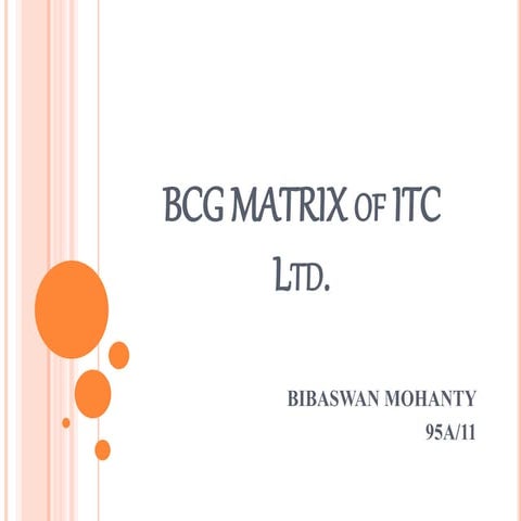 Bcg matrix of itc ltd