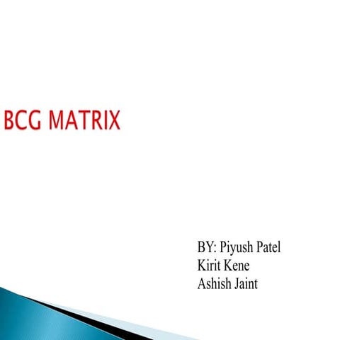 BCG Matrix & SWOT Analysis | PPTX